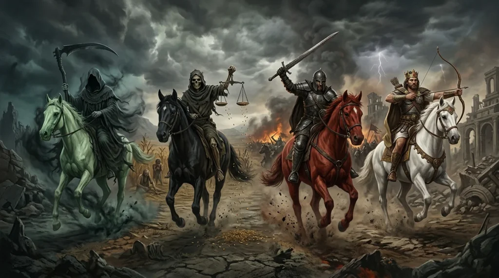 4 horsemen of the apocalypse names and meanings